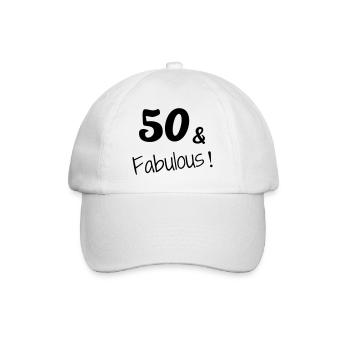 50 - Birthday - Anniversaire - Geburtstag - Humor - Baseball Cap - white/white - Front