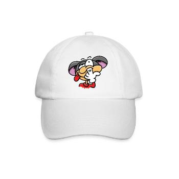 Popeln - Nase bohren - Baseballkappe - Weiß/Weiß - Vorne
