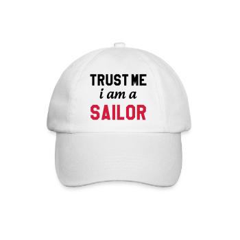 Sailor / Marine / Marin / Boat / Sea / Navy - Baseball Cap - white/white - Front