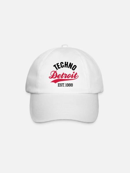 Techno Detroit est.1988 - Casquette classique - blanc/blanc