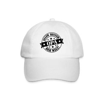 allerbester_opa_001 - Baseballkappe - Weiß/Weiß - Vorne