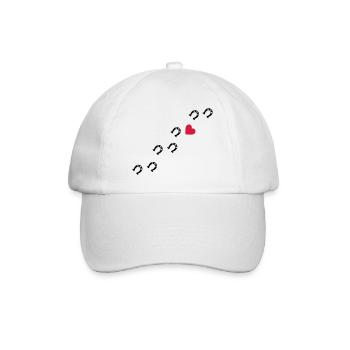 Symbole - Hufe Herz - Baseballkappe - Weiß/Weiß - Vorne