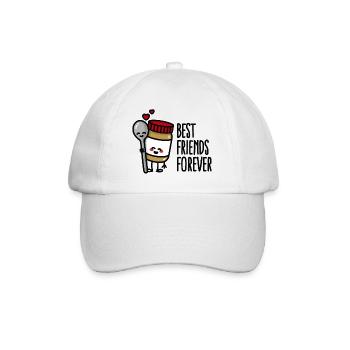 Best friends forever peanut butter / spoon BFF - Casquette classique - blanc/blanc - Devant