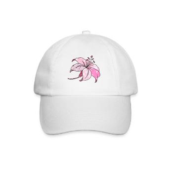 colorful lily - Baseball Cap - white/white - Front