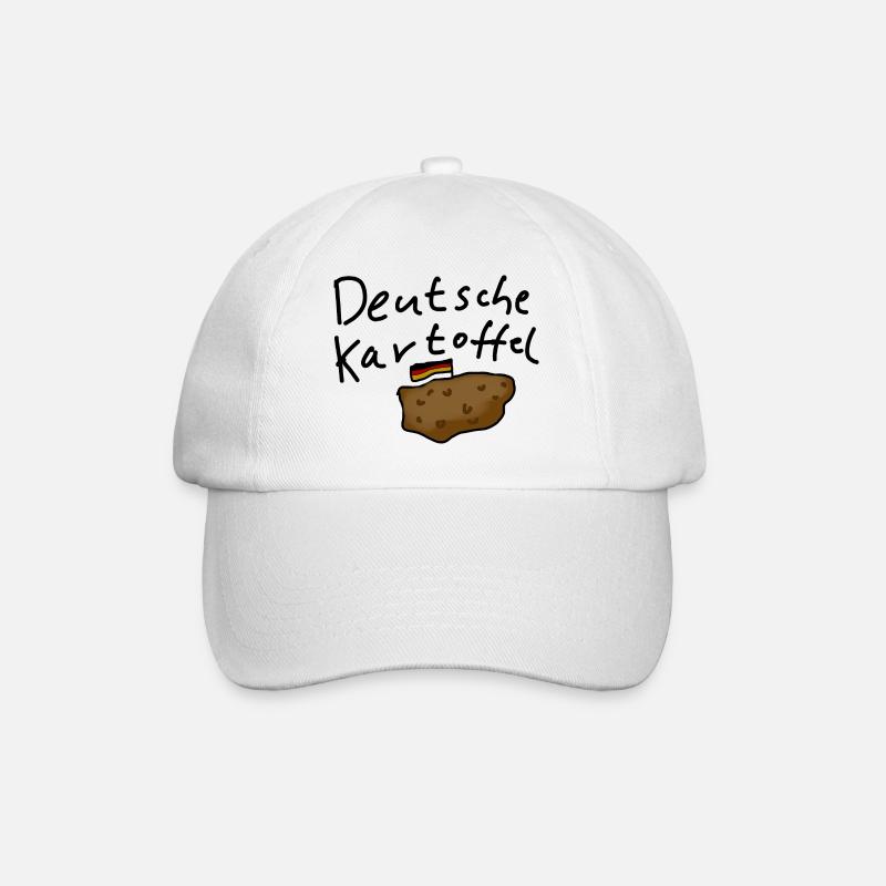 Deutsche Kartoffel - Baseballkappe - Weiß/Weiß