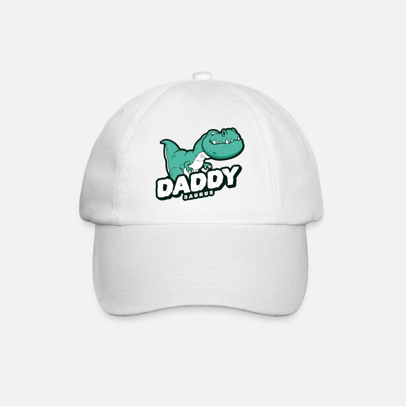 Dinosaurier Papa Vater Vaterschaft - Baseballkappe - Weiß/Weiß