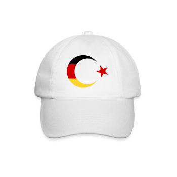 German and Turkish flag - Baseball Cap - white/white - Front