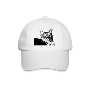Chat Chat Chat Chat Chemise Cadeau - Casquette classique - blanc/blanc - Devant