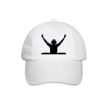 3D Effekt DJ - Baseballkappe - Weiß/Weiß - Vorne
