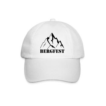 Abstraktes Bergfest Design - Baseballkappe - Weiß/Weiß - Vorne