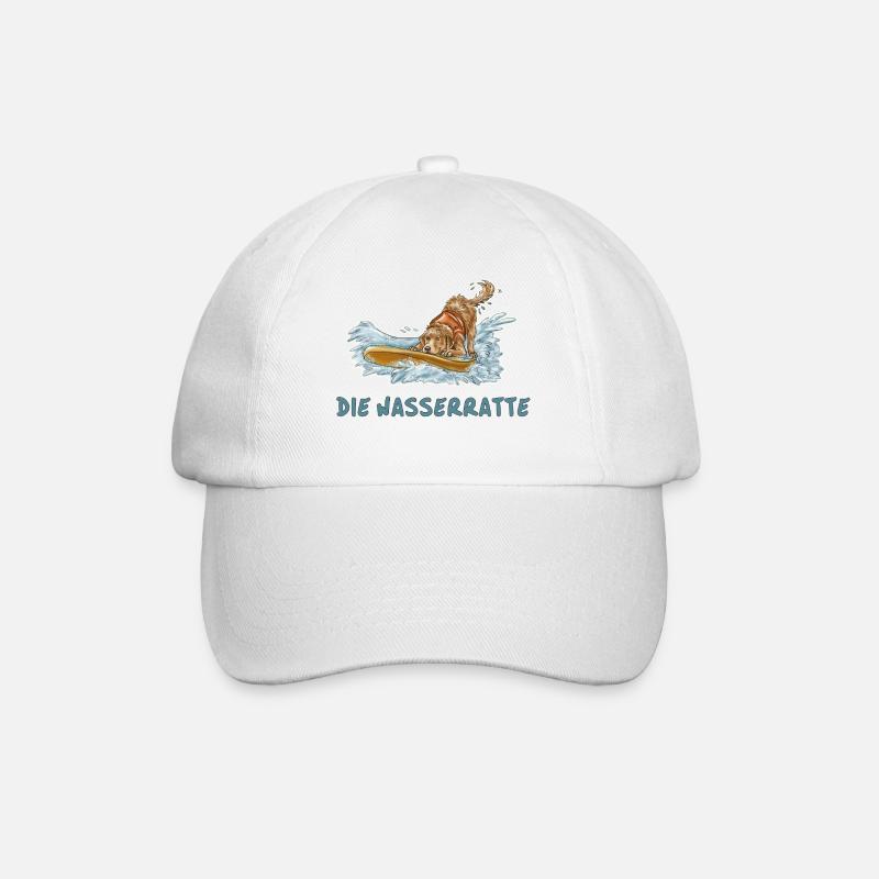 wasserratte - Baseballkappe - Weiß/Weiß