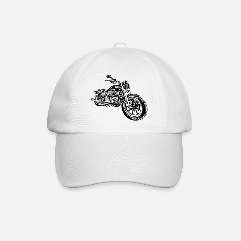 Rythme cardiaque de moto - Casquette classique - blanc/blanc