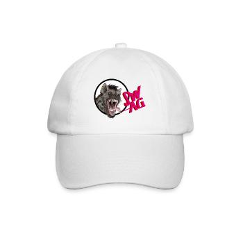 hyena swag - Baseball Cap - white/white - Front