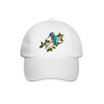 Colorful bird - Baseball Cap - white/white - Front