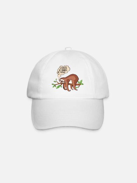 exces sommeil fatigue paresseux dessin humour - Casquette classique - blanc/blanc