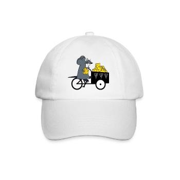 Mouse Cheese Supplier - Baseball Cap - white/white - Front
