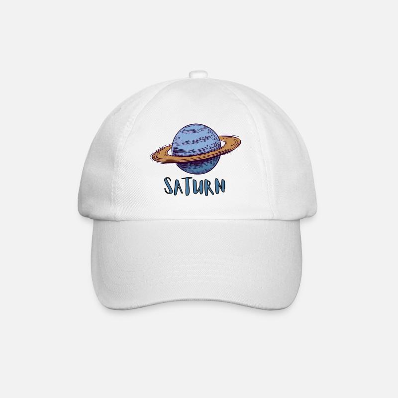 Saturn - Baseball Cap - white/white
