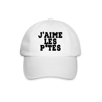 j'aime les p*tes - Casquette classique - blanc/blanc - Devant