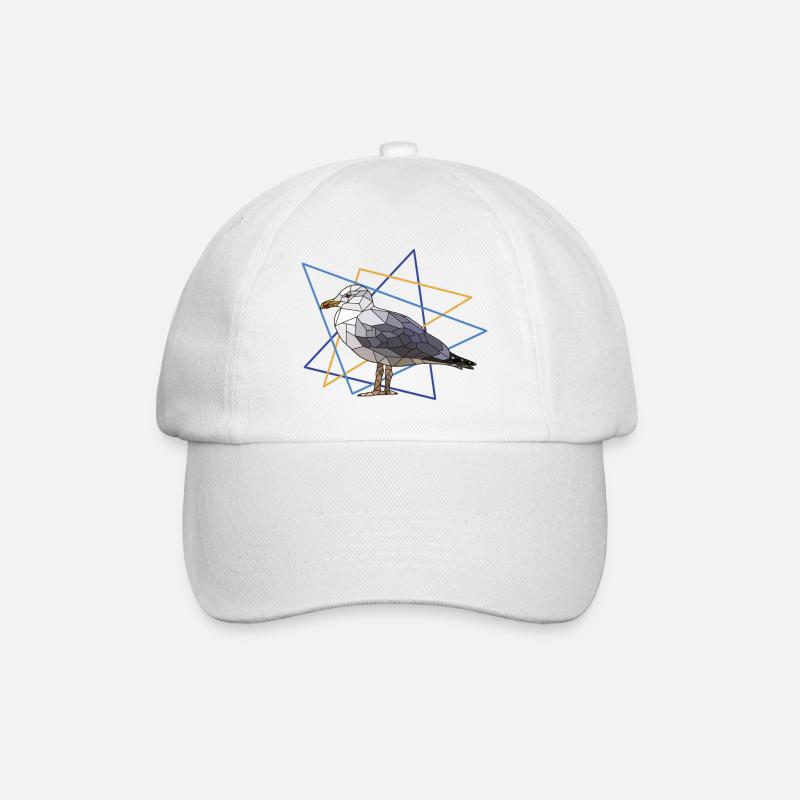 Möwe - Baseballkappe - Weiß/Weiß