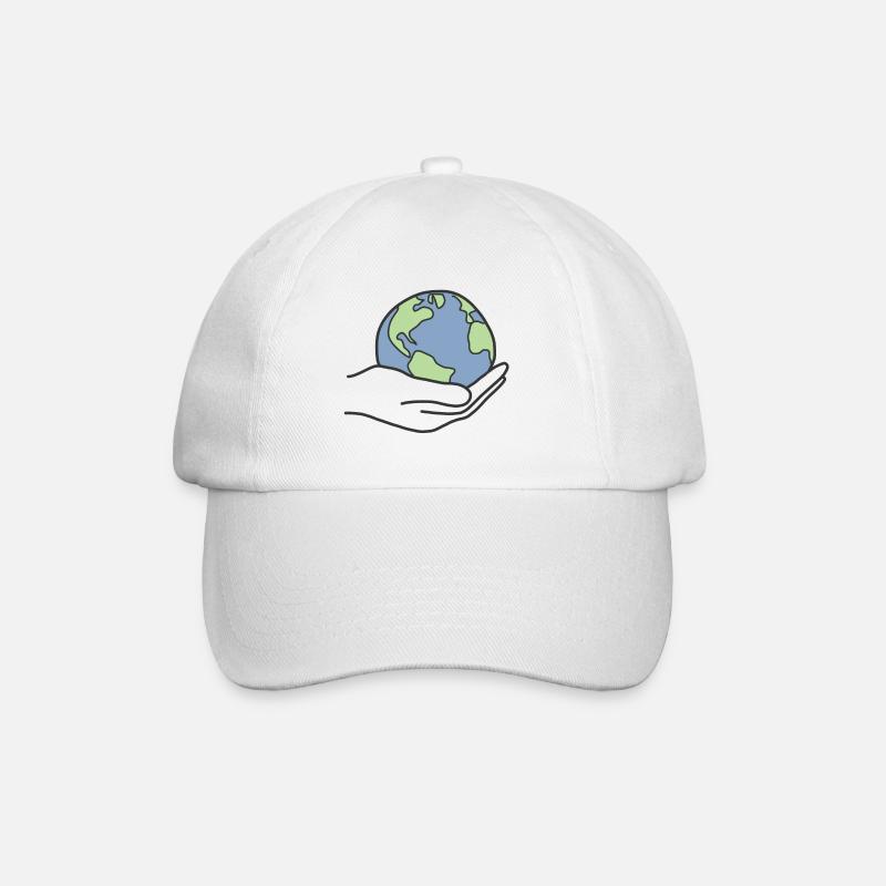 Erde Welt Klimaschutz - Baseballkappe - Weiß/Weiß