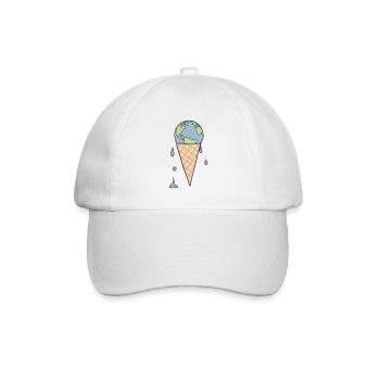 Ice climate protection earth - Baseball Cap - white/white - Front