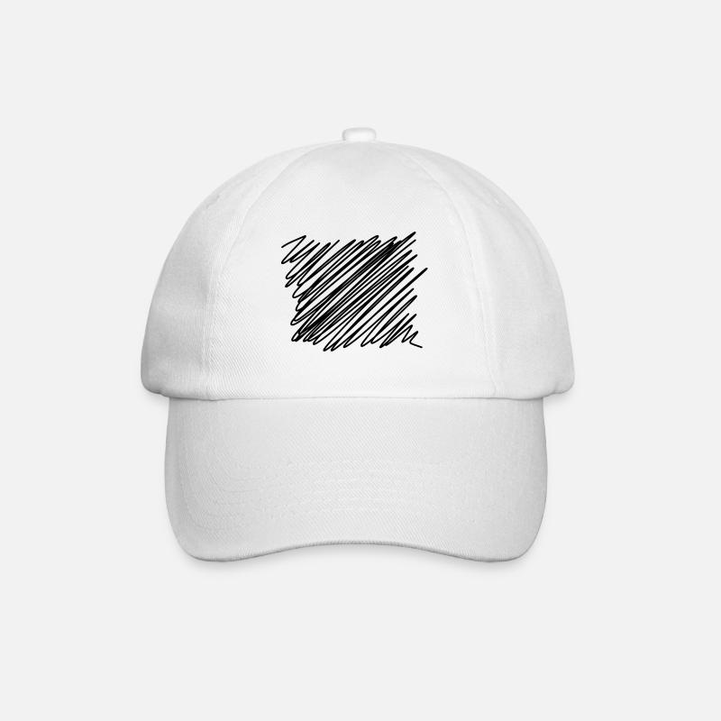 Zeichnen Linien - Baseballkappe - Weiß/Weiß