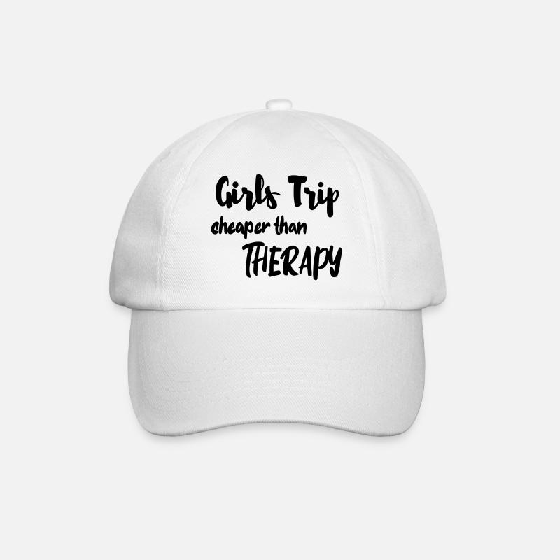 Girls trip cheaper than therapy - Casquette classique - blanc/blanc