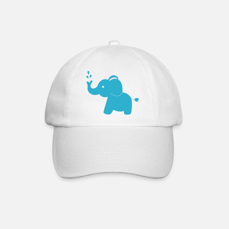 Éléphant bleu - Casquette classique - blanc/blanc