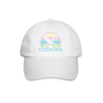Just A Girl Who Loves Cooking Sous Gourmet Chef Co - Baseball Cap - white/white - Front