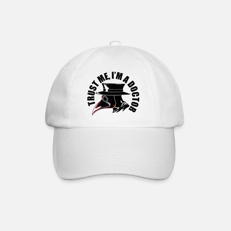 Vertrau mir, ich bin ein Arzt, Arzt, Pestarzt - Baseballkappe - Weiß/Weiß