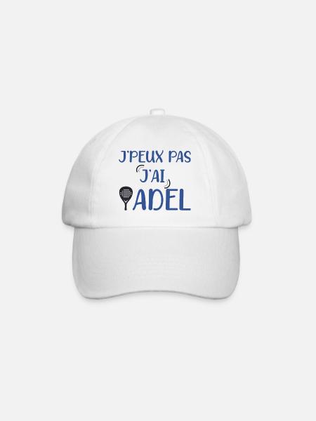 Je peux pas j'ai padel cadeau homme femme - Casquette classique - blanc/blanc