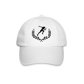 Sprinter in laurel decoration - Baseball Cap - white/white - Front