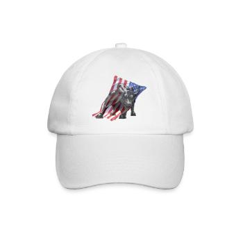 Stock market bull from Wall Street - Baseball Cap - white/white - Front