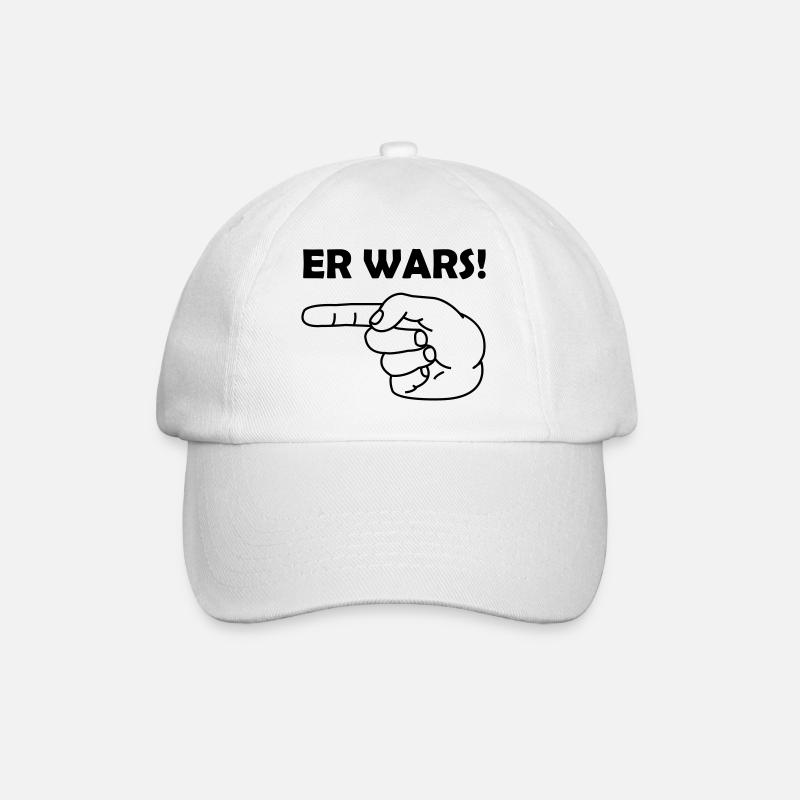 Zeigefinger Er Wars - Baseballkappe - Weiß/Weiß
