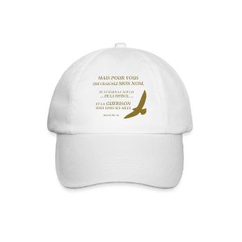 MALACHIE 4:2 - VERSET DE LA BIBLE - CHRETIEN - Casquette classique - blanc/blanc - Devant