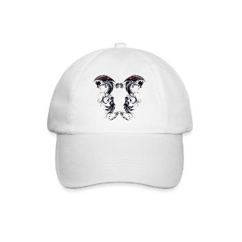 dragon design tribal fantasy - Baseball Cap - white/white - Front