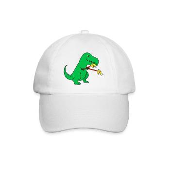 Unstoppable Dinosaur - Baseball Cap - white/white - Front