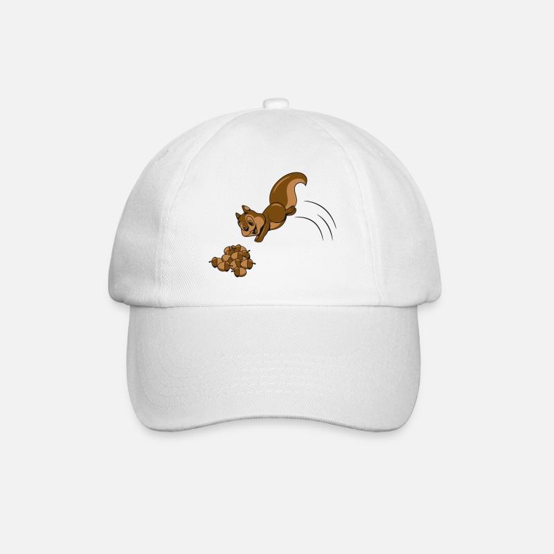 Squirrel nuts nut - Baseball Cap - white/white