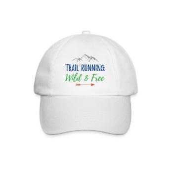 Trail Running – Wild and Free - Baseball Cap - white/white - Front