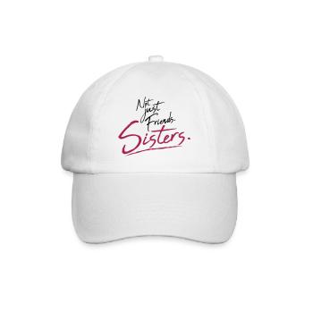 Text Sisters Friends - Baseball Cap - white/white - Front