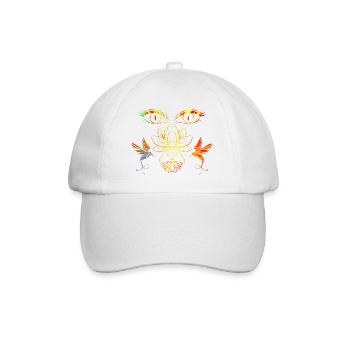 Zen face - Baseball Cap - white/white - Front