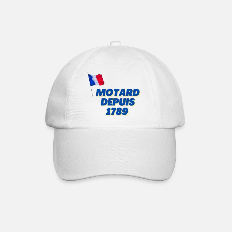 Motard depuis 1789 - Casquette classique - blanc/blanc