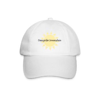 Omas großer Sonnenschein - Baseballkappe - Weiß/Weiß - Vorne