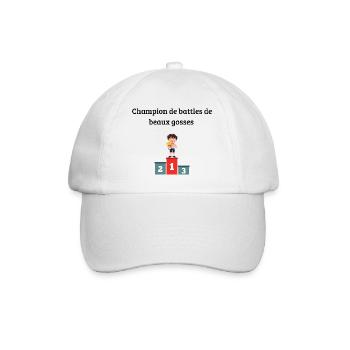 Champion de battles de beaux gosses - Casquette classique - blanc/blanc - Devant