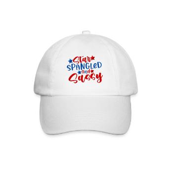 star spangled and sassy 4th of July america - Baseball Cap - white/white - Front