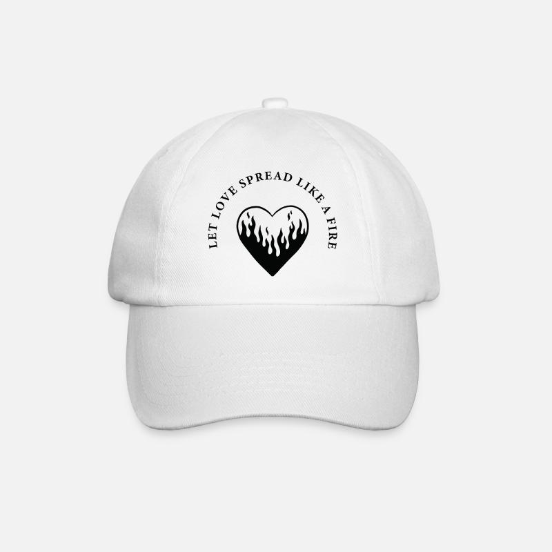 Que l’amour se répande comme un feu - Liebe Feuer - Casquette classique - blanc/blanc