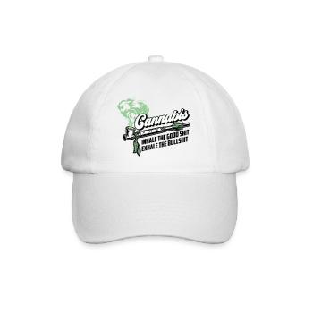 Colors can be changed | Cannanis Inhale Exhale - Baseball Cap - white/white - Front
