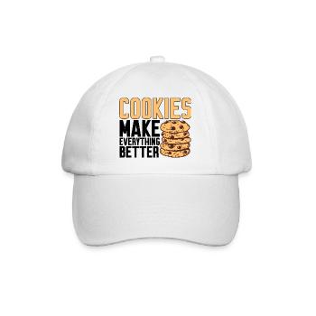 Les cookies améliorent tout 4 - Casquette classique - blanc/blanc - Devant