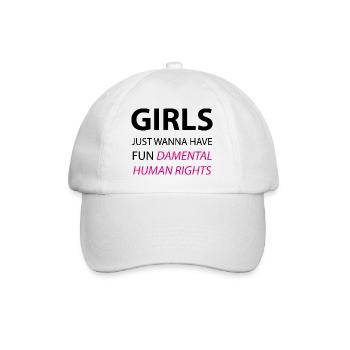 Girls Just Wanna Have FUNdamental Human Rights - Baseball Cap - white/white - Front