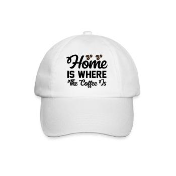 La maison est là où se trouve le café - Casquette classique - blanc/blanc - Devant
